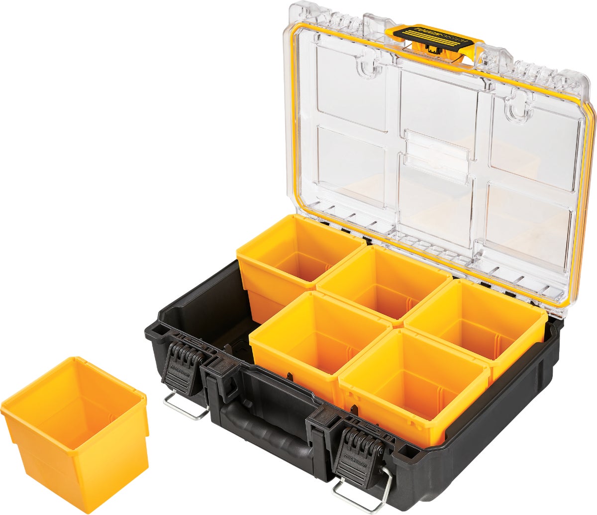 DW ToughSystem Deep Compact Toolbox Organizer Blackamp Yellow