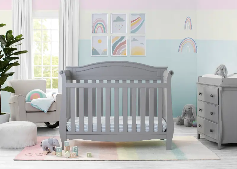 Lancaster Gray 4-in-1 Convertible Crib