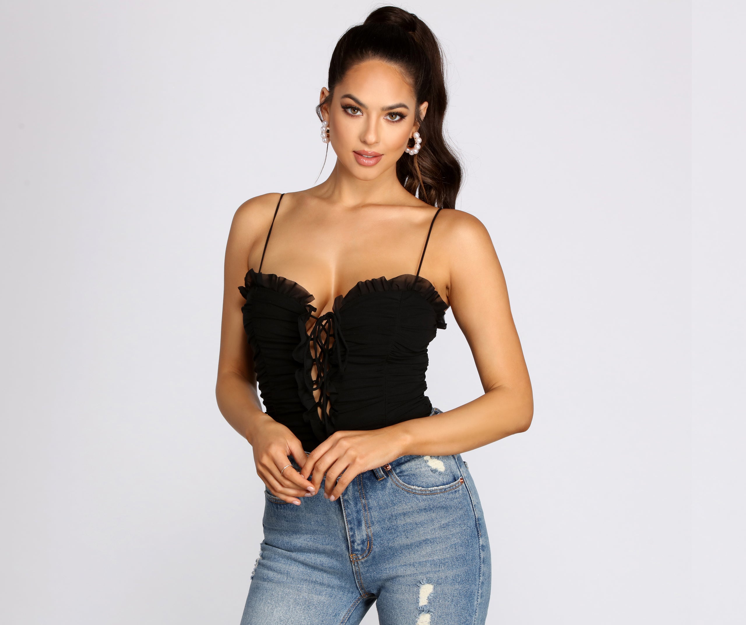 Ready Or Not Ruched Bodysuit