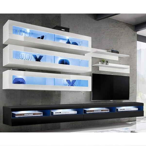 Fly J2 35TV Wall Mounted Floating Modern Entertainment Center