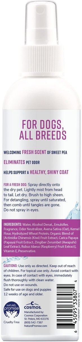 Naturel Promise Fresh and Soothing Re-Fresh Deodorizing Dog Spray， 8-oz bottle