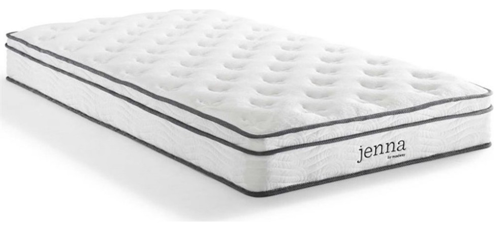 Modway Jenna 8 quotModern Innerspring and Foam Twin Mattress in White   Modern   Mattresses   by Homesquare  Houzz