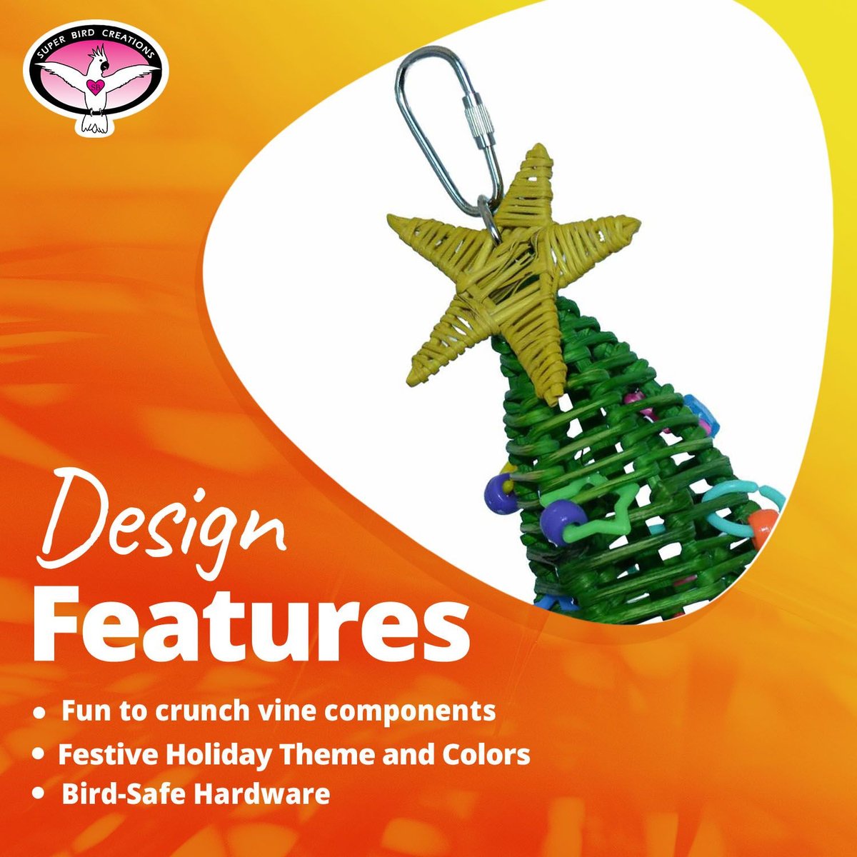 Super Bird Creations Mini Xmas Tree Bird Toy