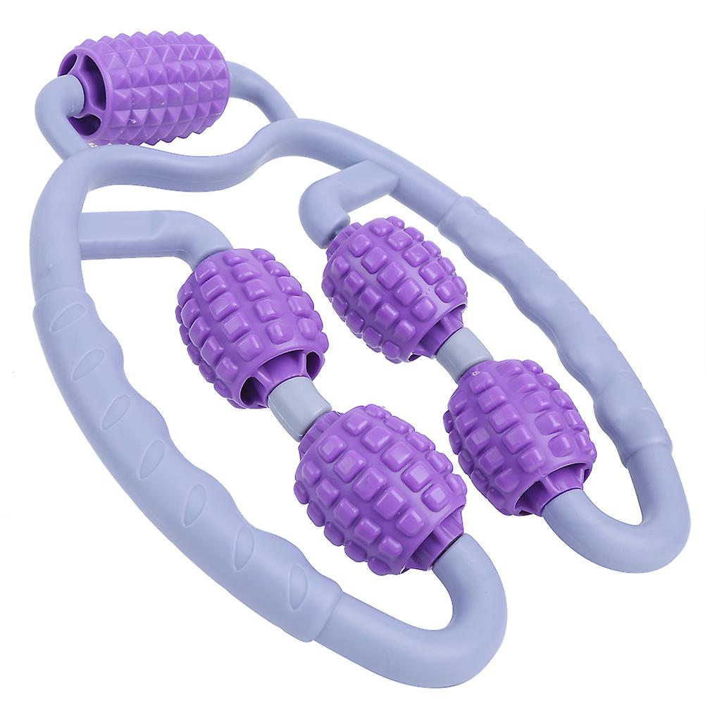 Roller Leg Massager Handwheel Arm Muscle Relaxer Gym Dedicated Yoga Fitness Equipmentpurple