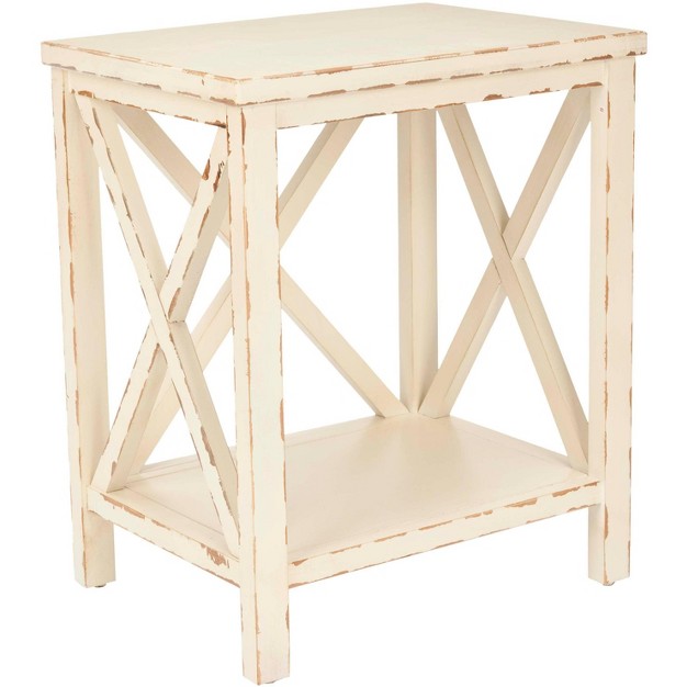 Mia End Table Vintage Cream Safavieh