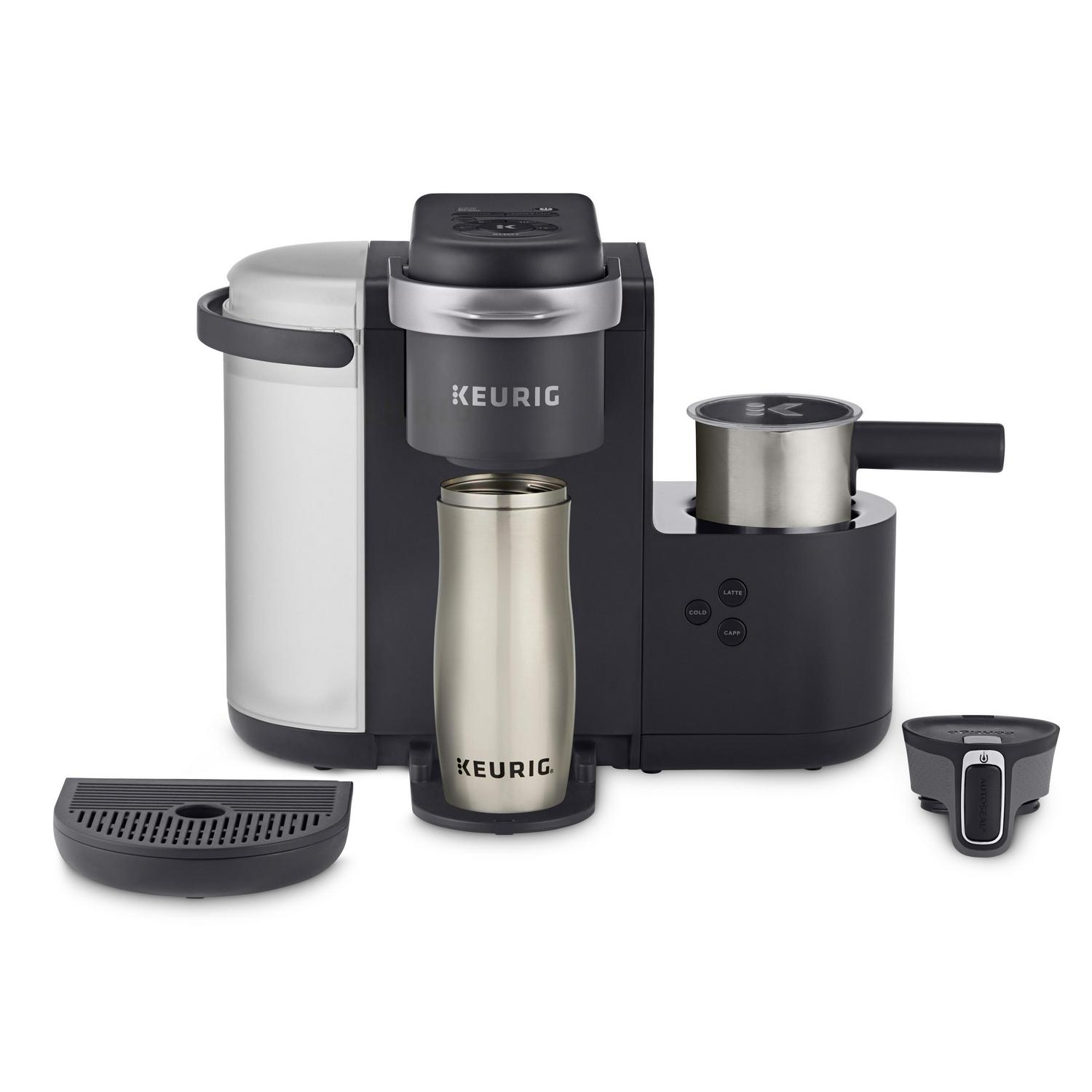 Keurig K-Cafe Single Serve K-Cup Coffee Maker， Latte Maker and Cappuccino Maker， Dark Charcoal