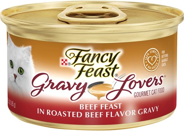 Fancy Feast Gravy Lovers Beef Feast in Roasted Beef Flavor Gravy Canned Cat Food