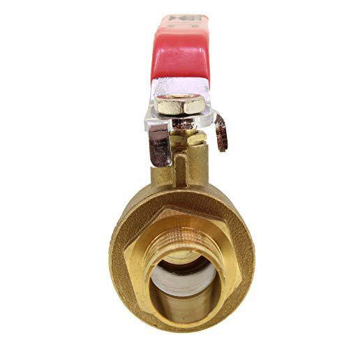 REVALVED 34 in. PEX Full Port Brass Ball Valve With Red Handle PX-34-1PK_RD