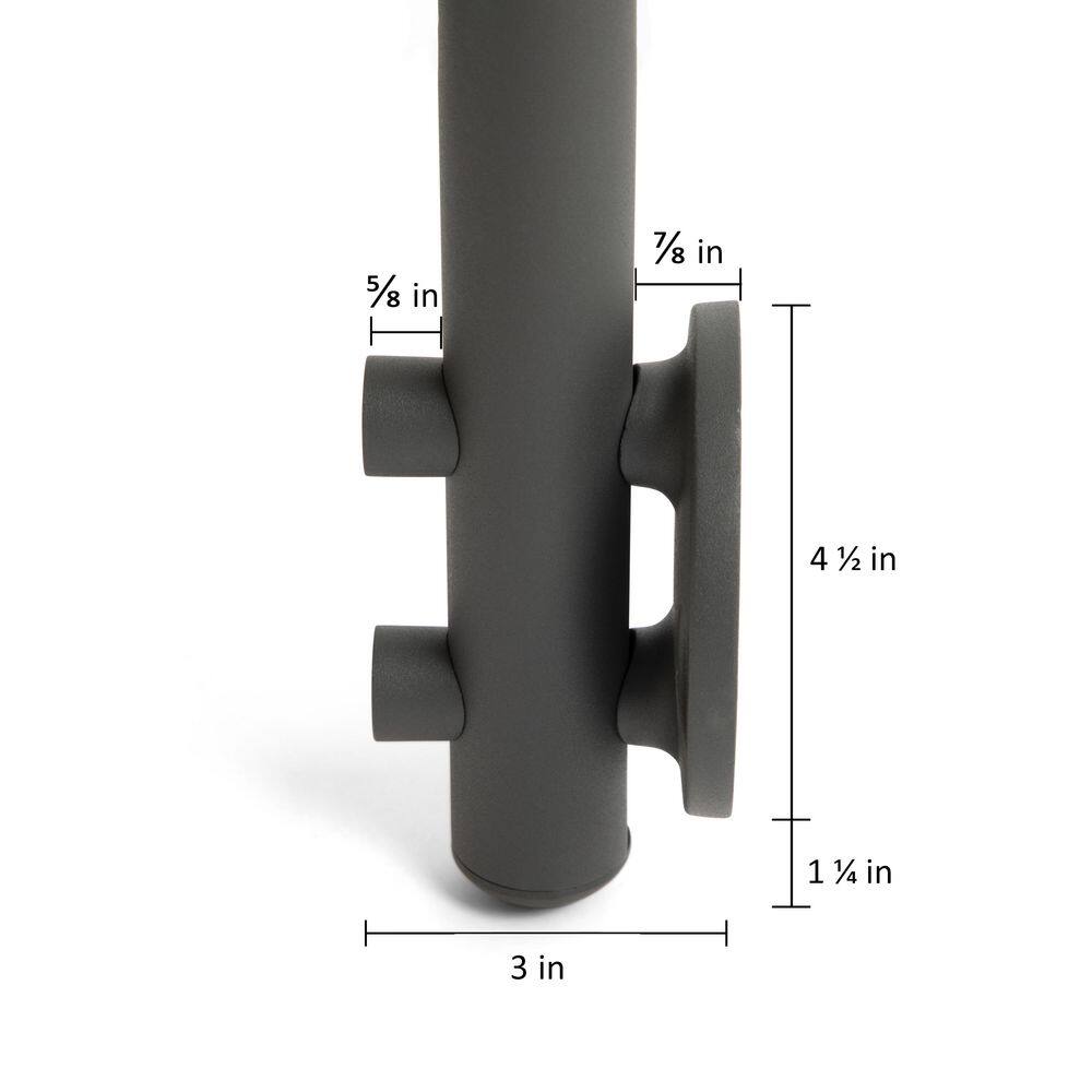 Dolle PA2ab 42 in. x 1-12 in Anthracite side mount post 86019