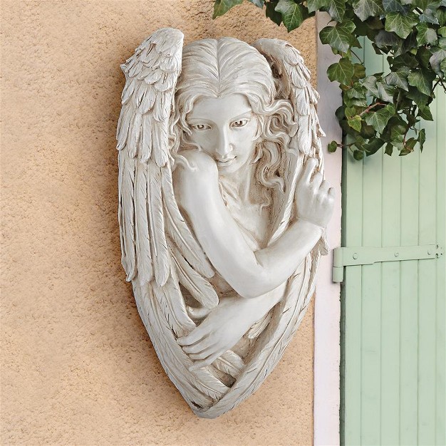 Design Toscano Tristan The Timid Angel Wall Sculpture Off white