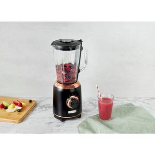 HADEN Heritage 56 oz. 5-Speed Black and Copper Blender with Dual Safety Lock Jug 75038