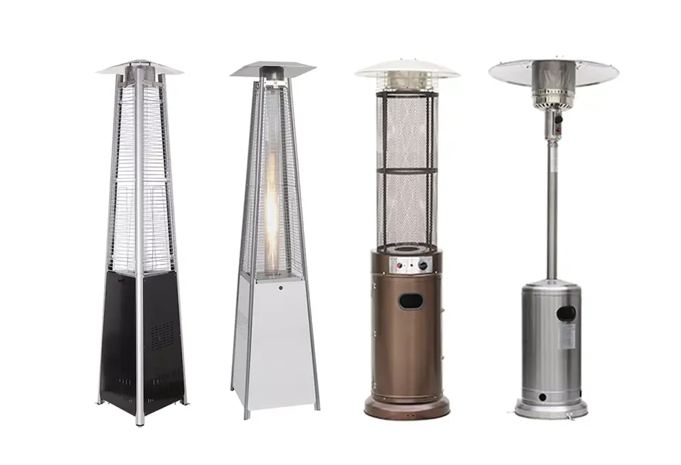 Outdoor Gas powered Profesional propane patio heater with table coated iron pellet sun quartz glass tube gas Patio Heater