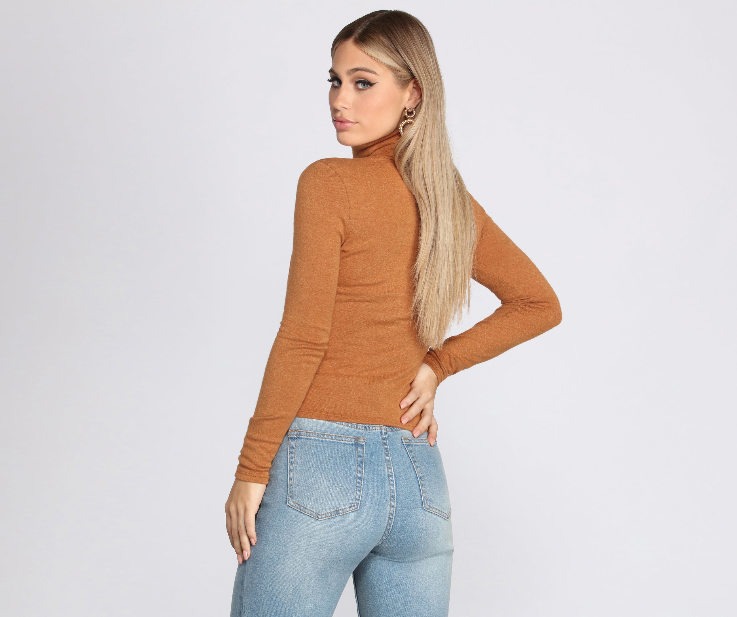 Basic Cozy Turtleneck Top