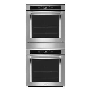 KitchenAid 24 in. Double Electric Wall Oven in Fingerprint Resistant Stainless Steel KODC504PPS