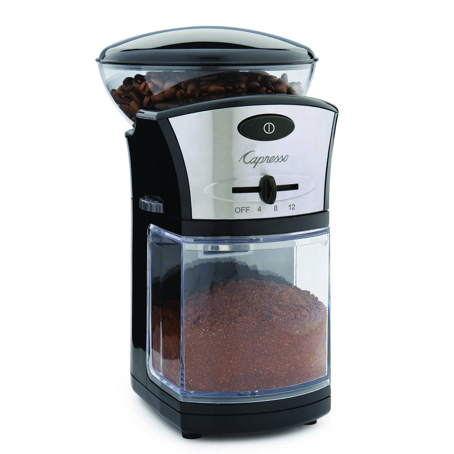 Capresso Black Plastic/Steel 0.5 lb Coffee Grinder