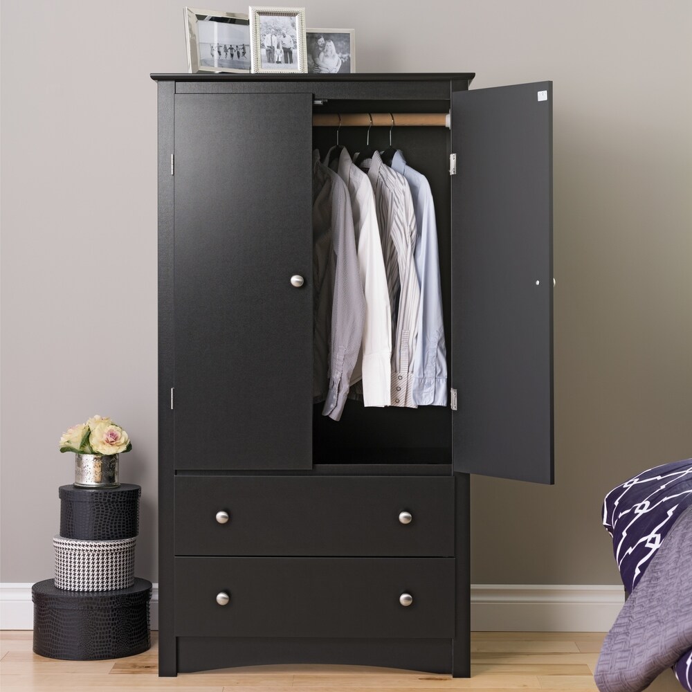 Porch   Den Commerce Black 2 drawer Armoire   31.5\