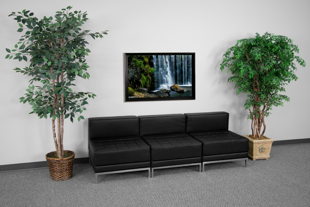 Hercules Imagination Series Black Leather Lounge Set  3 Pieces   Contemporary   Sofas   by GwG Outlet  Houzz