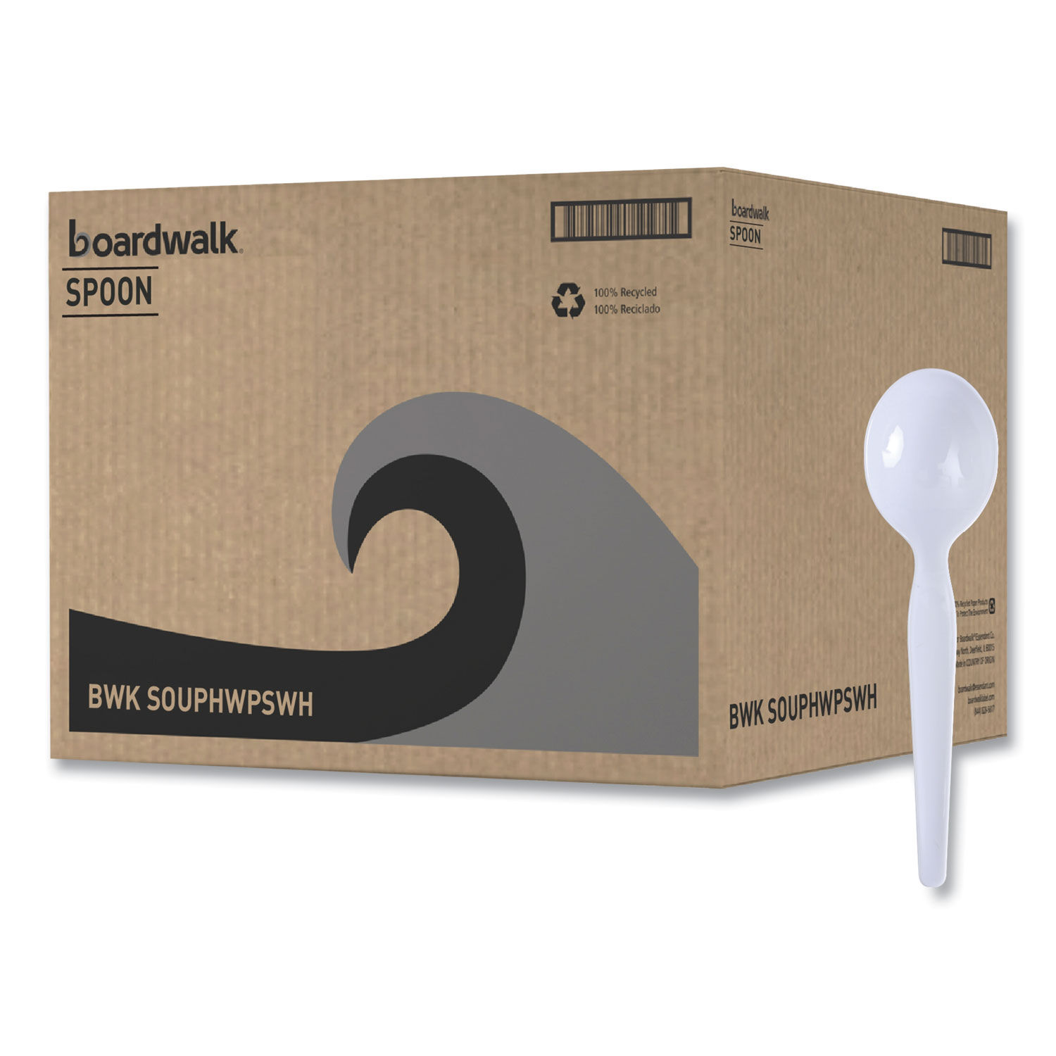 Heavyweight Polystyrene Cutlery by Boardwalkandreg; BWKSOUPHWPSWH