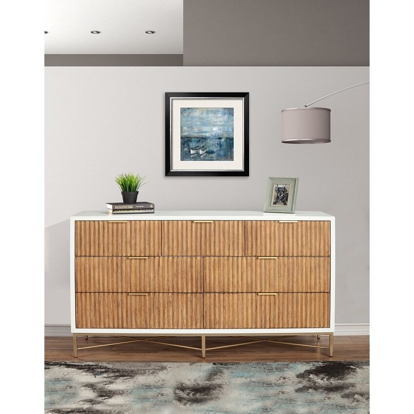 Origins by Alpine Larsen 7 Drawer Dresser in White