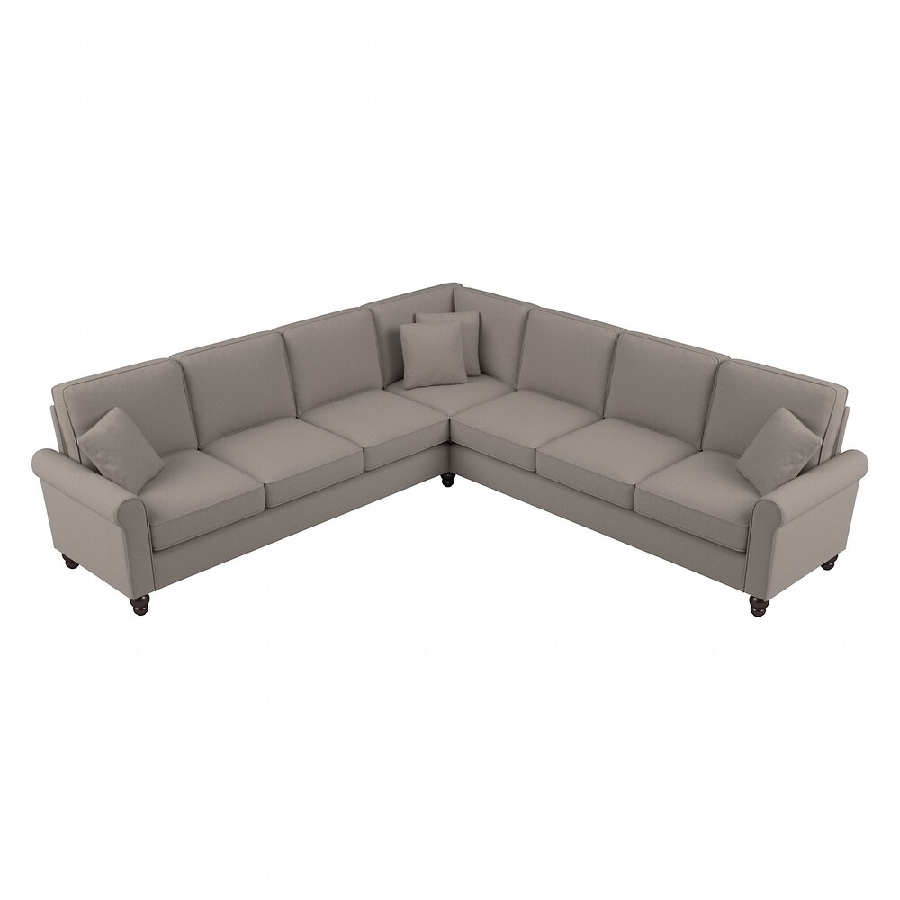 Hudson 111W L Shaped Sectional Couch by Bush Furniture