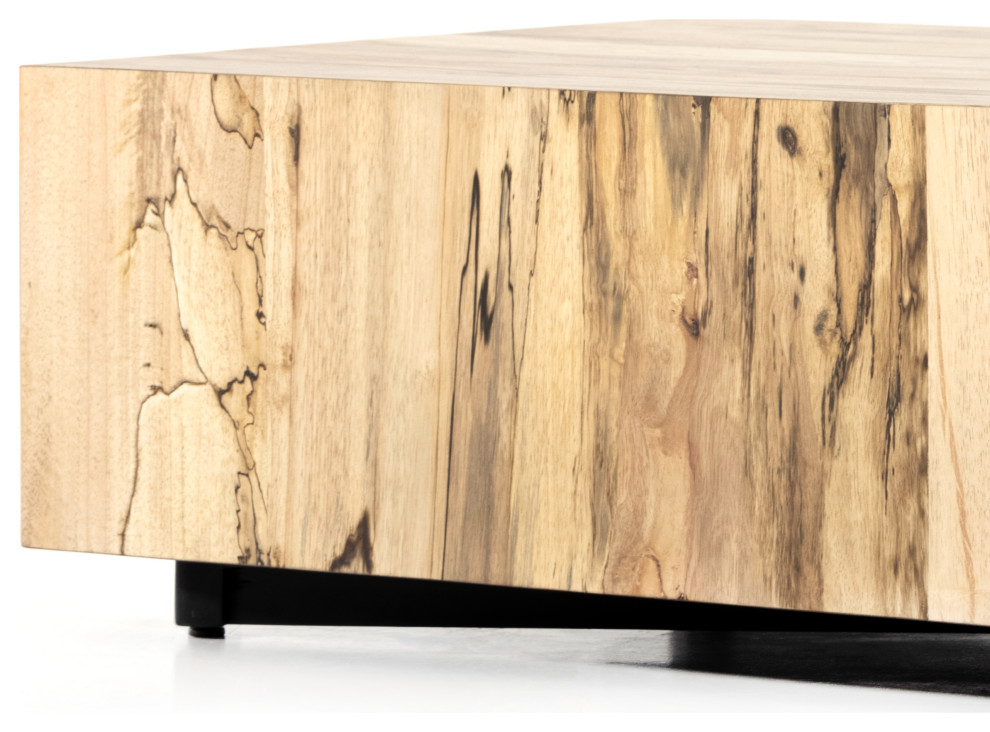 Hudson Rectangle Coffee Table  Spalted   Industrial   Coffee Tables   by Four Hands  Houzz