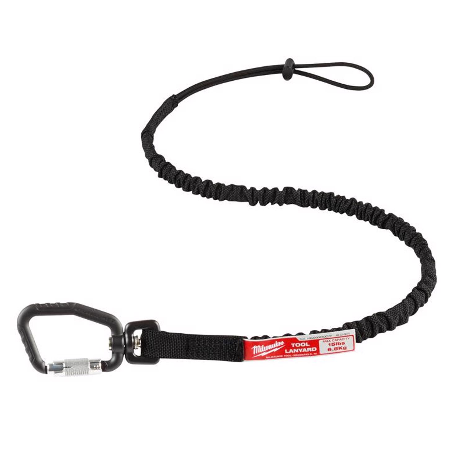 MW Aluminum/Nylon Black Locking Tool Lanyard 1 pk