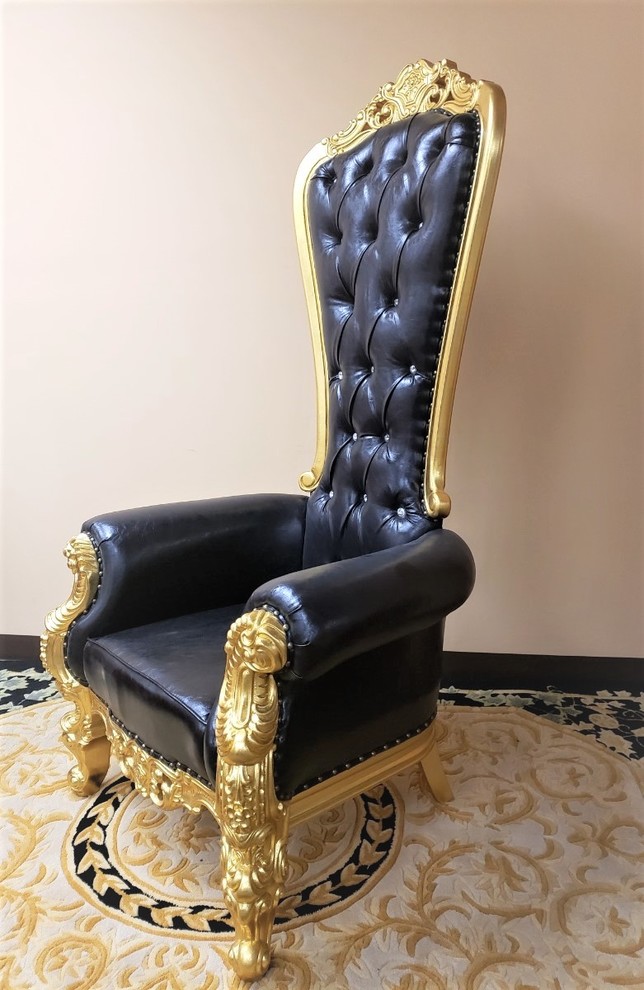 Kyrie King Throne Chair   Victorian   Armchairs And Accent Chairs   by Infinity Furniture  Houzz