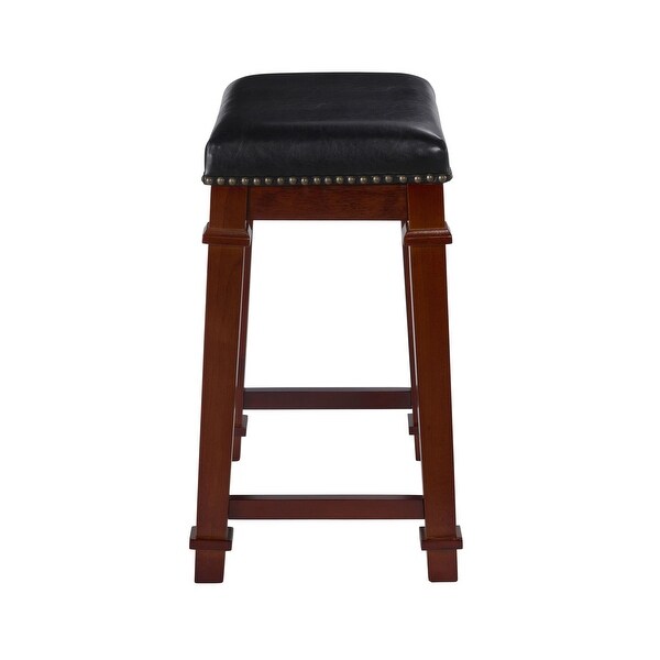 Copper Grove Willamette Faux Leather 24.98-inch Backless Counter Stool