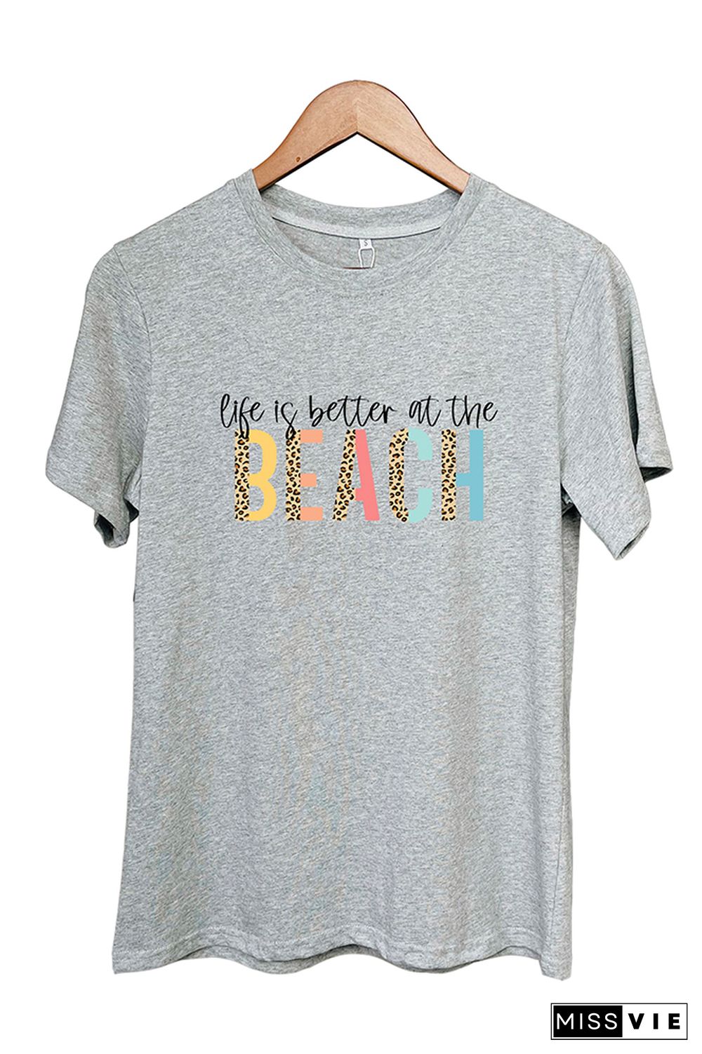 Life is better at the beach Sleeve Graphic Tee Wholesale