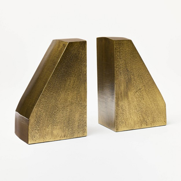 Set Of 2 Brass Modern Bookends Designed With Studio Mcgee