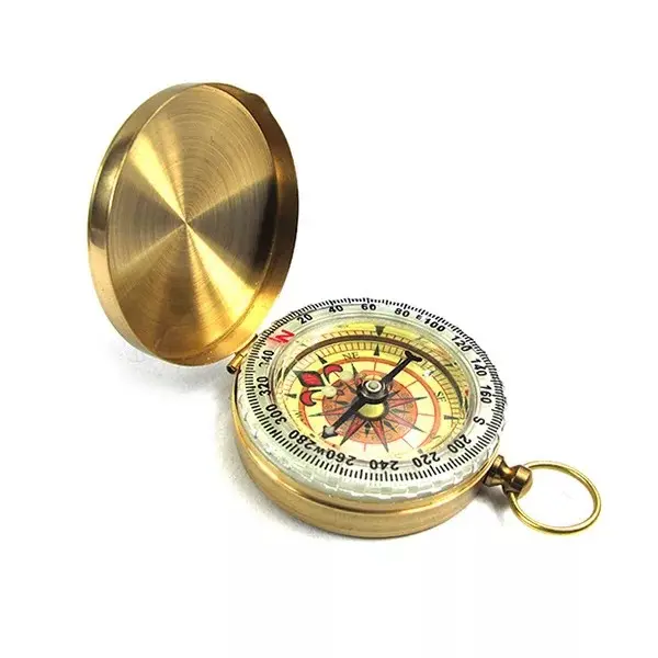 Newstar   Engravable Handmade Nautical Directional Magnetic Brass Compass for Navigation/Pocket Compass for Camping  Hiking