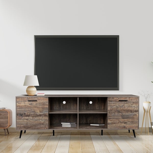 78''W Modern Adjustable Storage TV Stand and Entertainment Center Up to 65'' TV for Living Room - 78.74x15.75x27.56