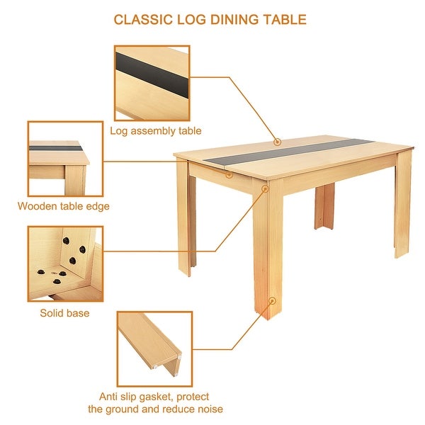 Wooden Dining Table for Living Room and Kitchen