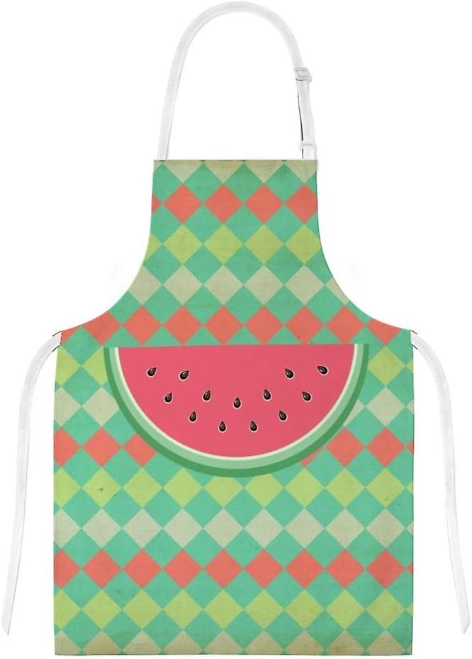 Insulation Kitchen Oven Mitts Potholder Apron 3pcs Set Sweet And Cute Watermelon Non Slip Heat Resistant Gloves For Baking Cooking Bbq