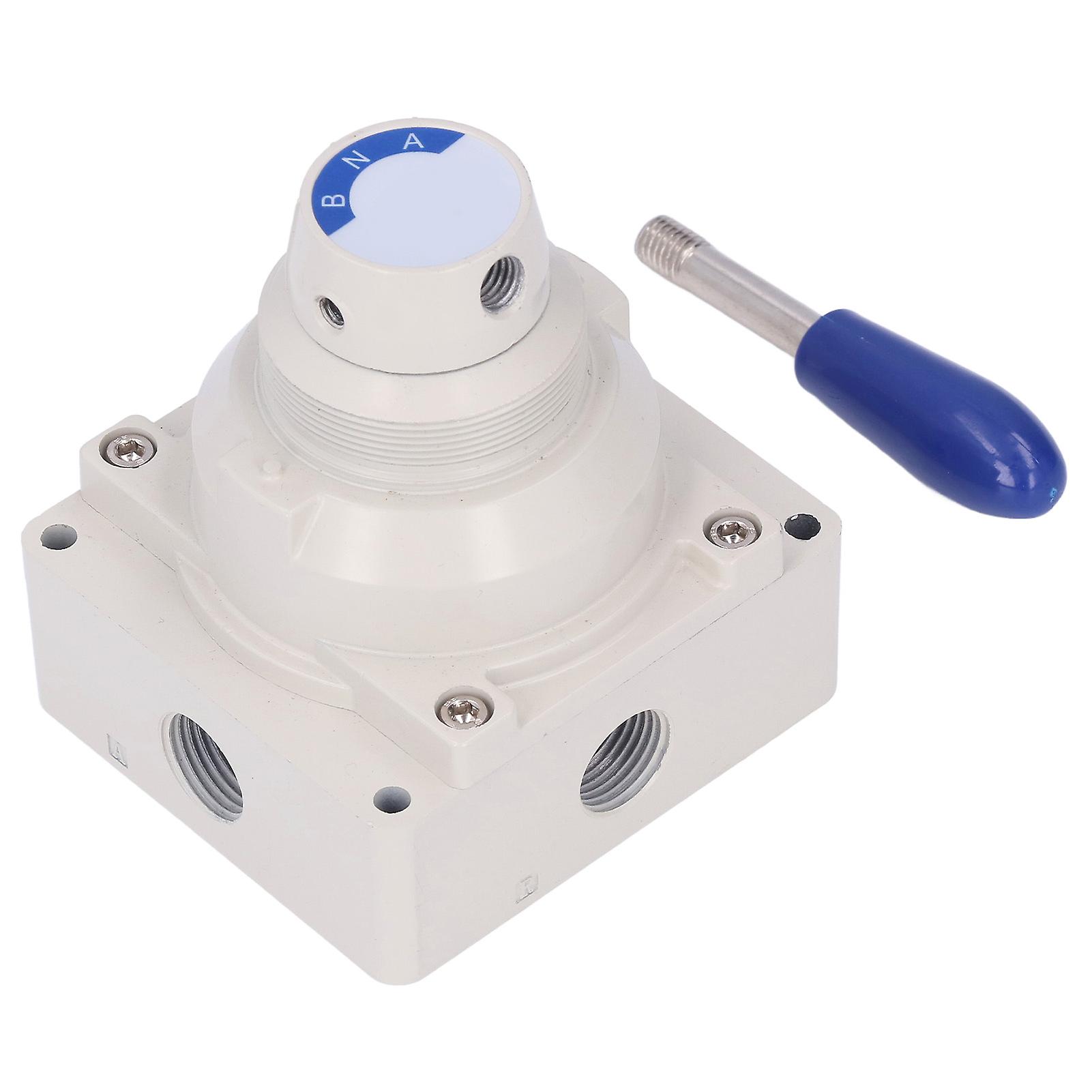 Air Hand Valve Rotary Lever 2 Position 4 Way Pneumatic Flow Control Switch Accessory4hv410-15