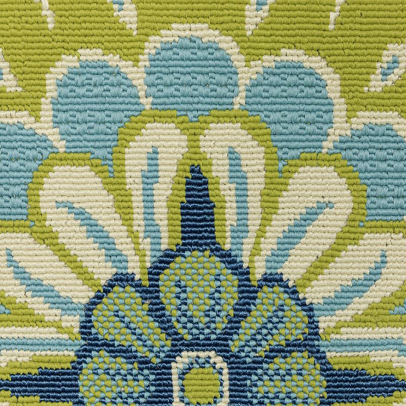 StyleHaven Cayman Floral Medallion Indoor Outdoor Rug