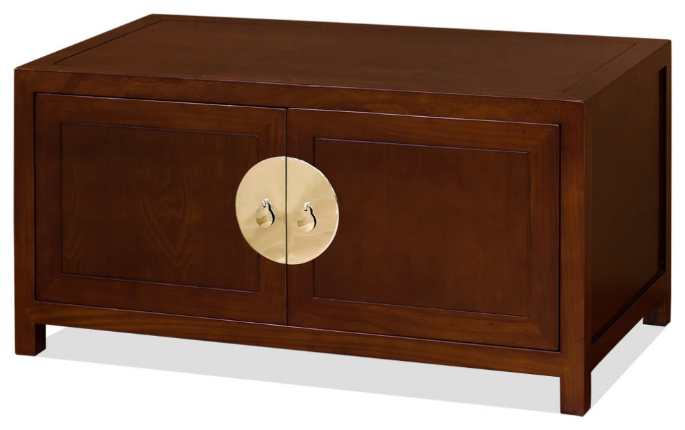 Mahogany Finish Elmwood Chinese Ming Kang Cabinet   Asian   Accent Chests And Cabinets   by China Furniture and Arts  Houzz