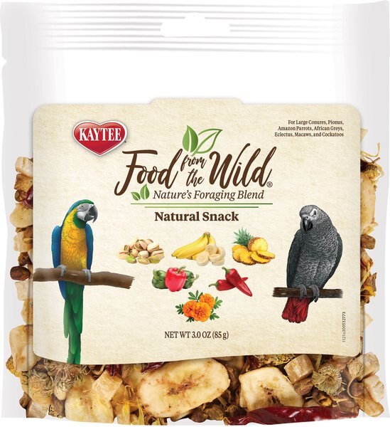 Kaytee Food from the Wild Medley Med and Large Pet Bird Treats， 3-oz bag