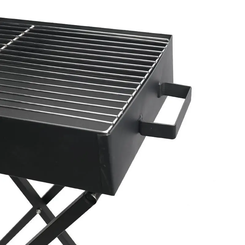 Outdoor Camping Folding Barbecue Grill BBQ Charchoal Stove with Air blower