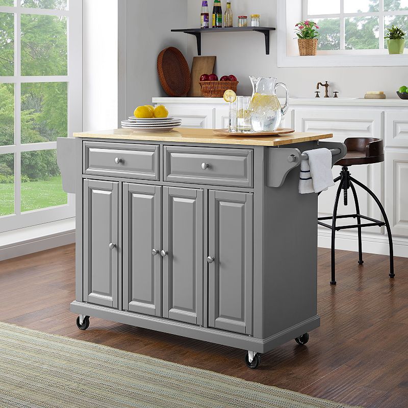 Crosley Full-Size Wood Top Kitchen Cart