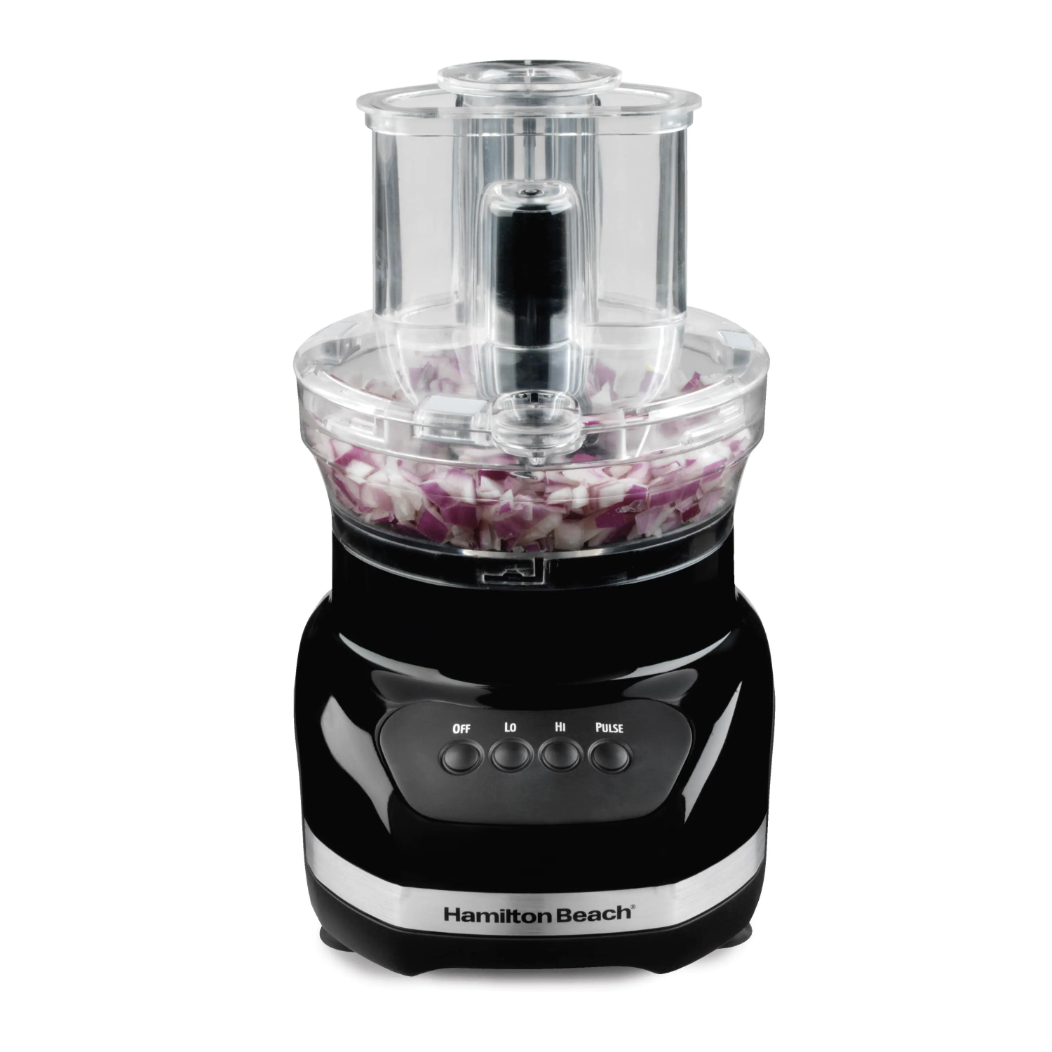 Hamilton Beach Big Mouth Duo Plus 12-Cup 2-Speed Black Food Processor with 4-Cup Bowl