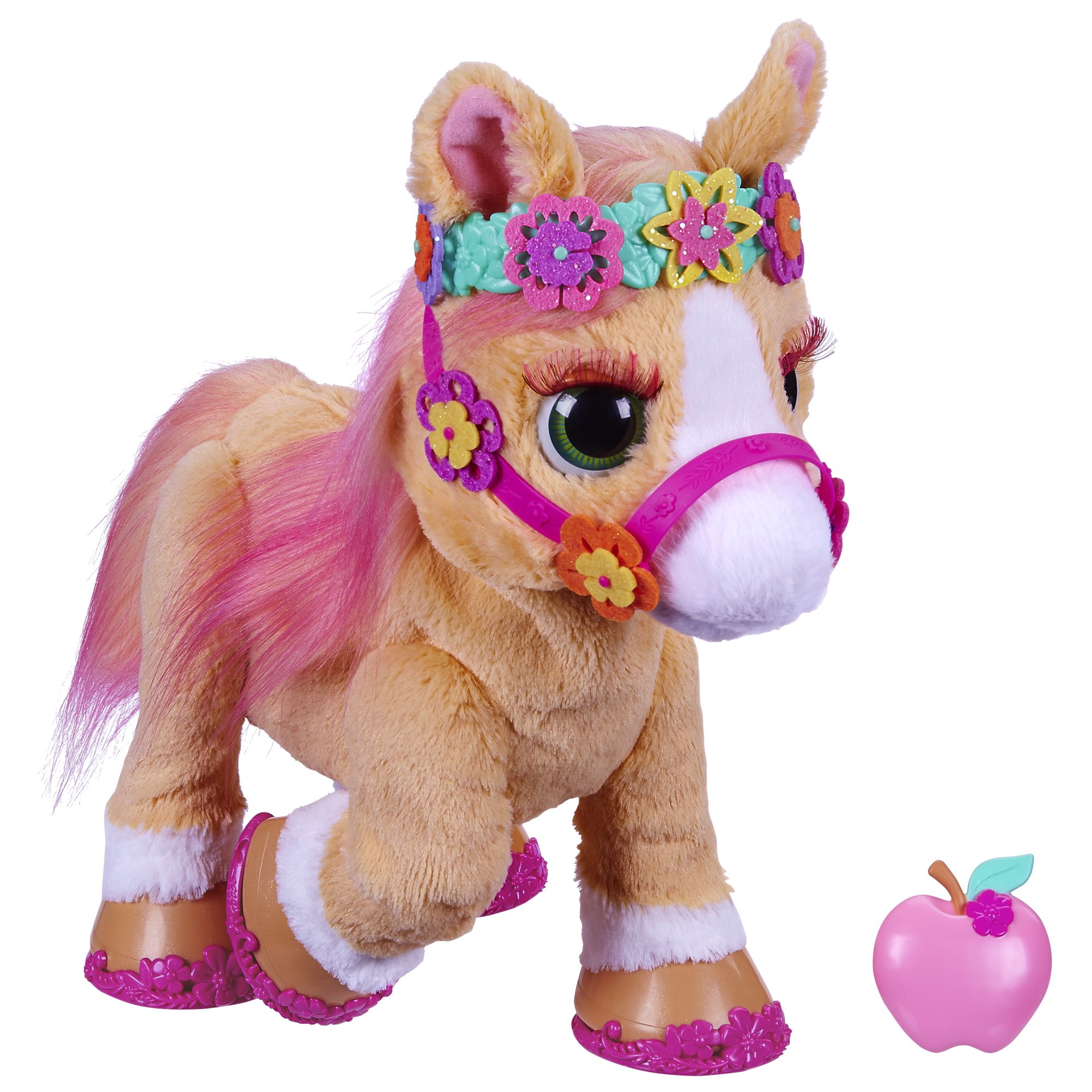 FurReal Cinnamon， My Stylin’ Pony Toy， Interactive Pets Toys for 4 Years Old and Up