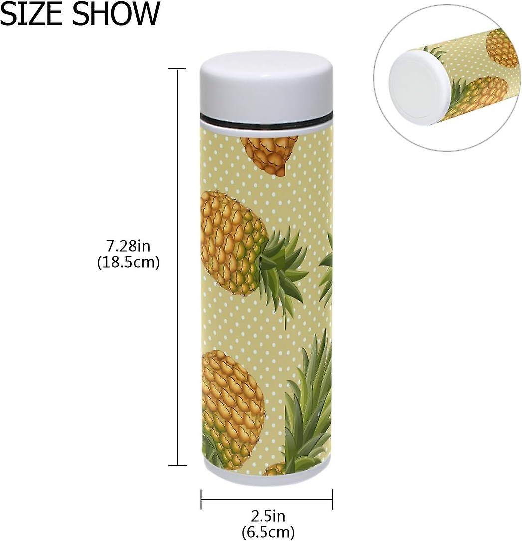 Vacuum Insulated Stainless Steel Water Bottle Seamless Pattern Pineapple Thermos Tumblers Portable Hyrdoflask Travel Mug