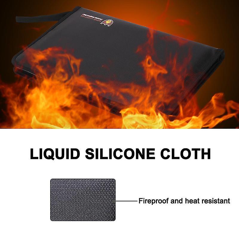 Fireproof Document Bag 12 Pockets Waterproof Fire Resistant Safe Envelope For Cash Passport