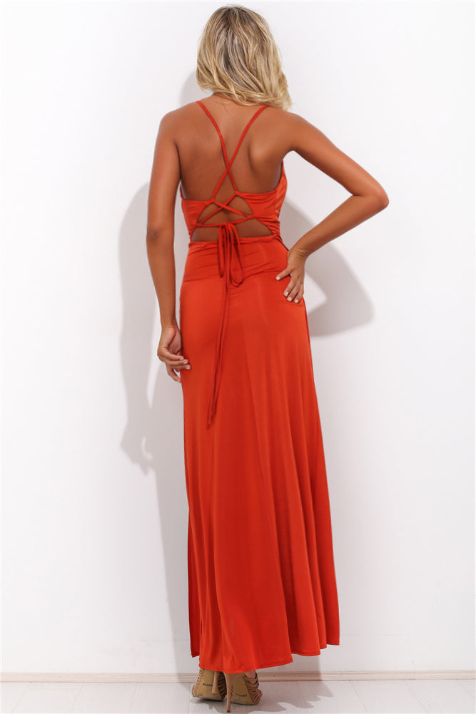 Love Somebody Maxi Dress Rust