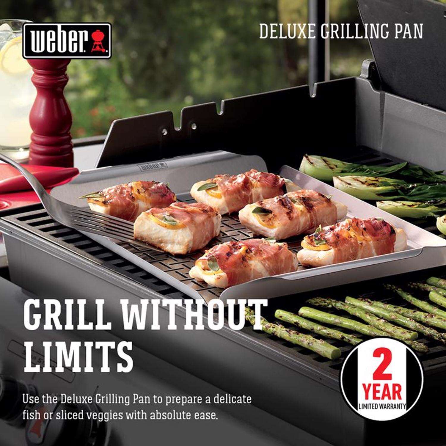 Weber Stainless Steel Grilling Pan 17.4 in. L X 11.8 in. W 1 pk