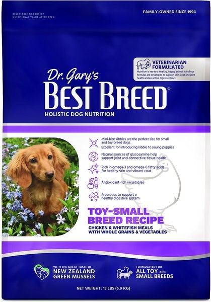 Dr. Gary's Best Breed Chicken and Whitefish Meals Toy-Small Breed Recipe Dry Dog Food