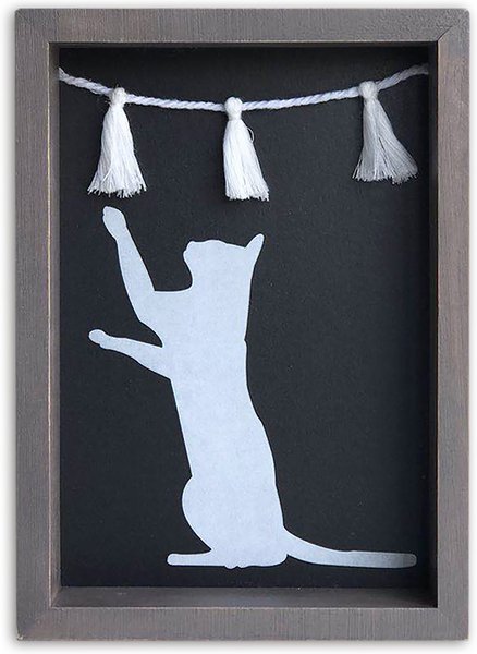 New View Cat and Tassel Box Sign