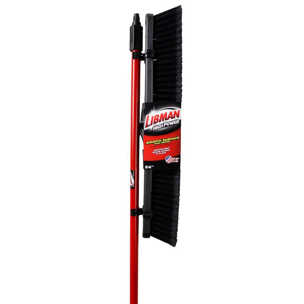 Libman 24 in. Smooth Surface Push Broom Set 801