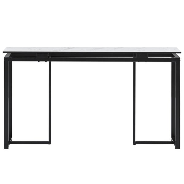 Long Entryway Table with Metal Frame